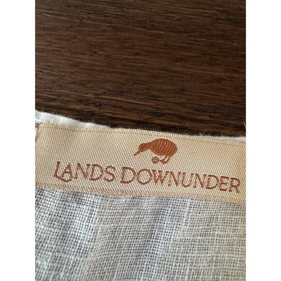 Lands Downunder Bubble Print Linen Top Womens Small White Polka Dot Shirt Italy - Picture 2 of 6